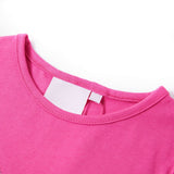 VidaXL Kindershirt met kapmouwen 140 donkerroze