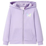 VidaXL Kindervest met capuchon 116 lila