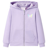 VidaXL Kindervest met capuchon 128 lila