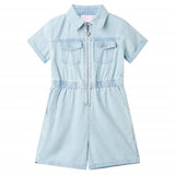 Vidaxl kinderonesie met korte mouwen 104 zachtblauw