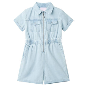 Vidaxl kinderonesie met korte mouwen 140 zachtblauw