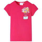 Vidaxl kindershirt 128 felroze