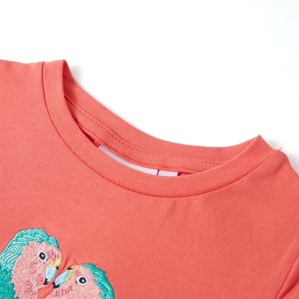 Vidaxl kindershirt 104 koraalkleurig