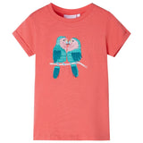 Vidaxl kindershirt 128 koraalkleurig