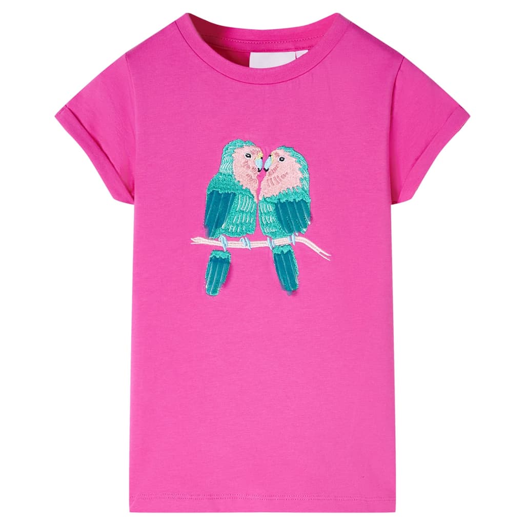 Vidaxl kindershirt 104 donkerroze