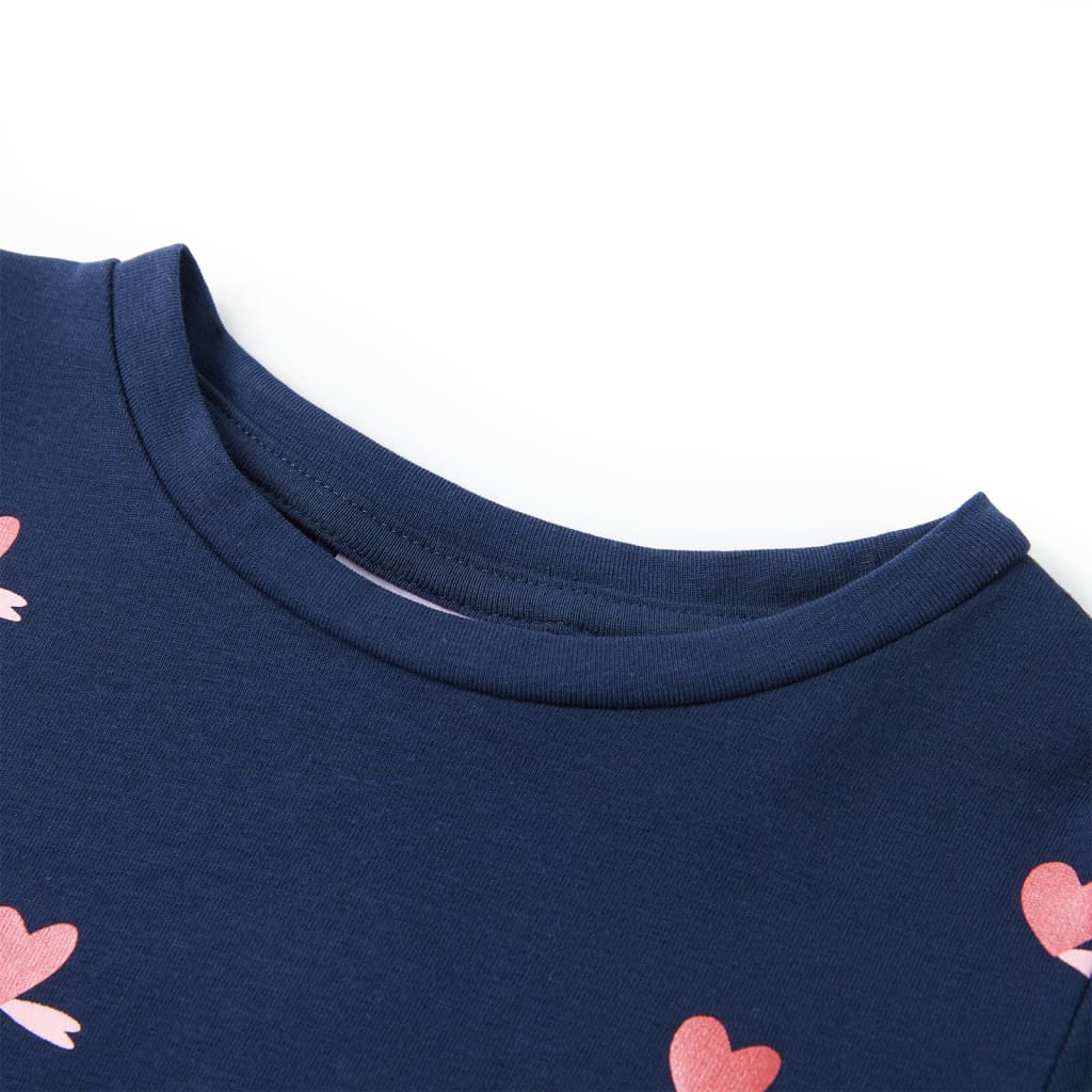 Vidaxl kindershirt 128 marineblauw
