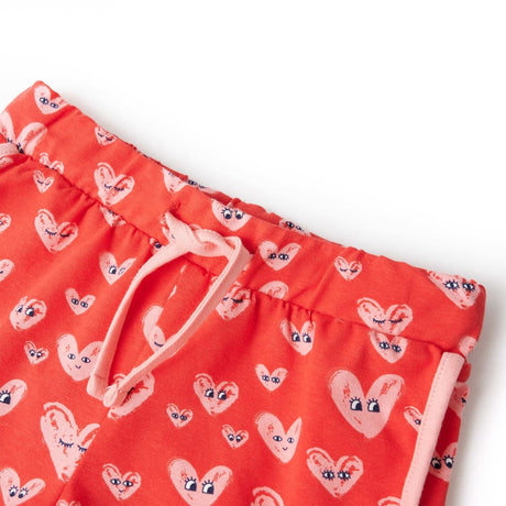 Vidaxl kindershort met trekkoord 140 rood