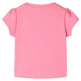 Vidaxl kindershirt 92 fluorescerend felroze
