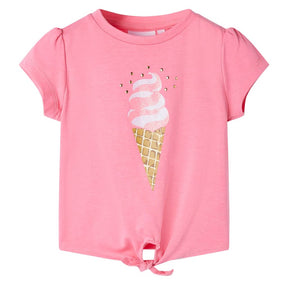 Vidaxl kindershirt 140 fluorescerend felroze