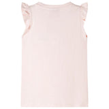 VidaXL Kindershirt met ruches aan de mouwen 116 zachtroze