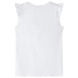 VidaXL Kindershirt met ruches aan de mouwen 104 ecru