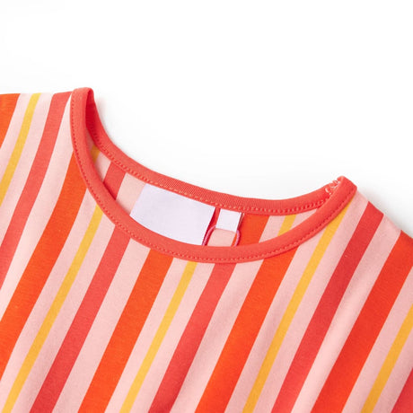 Vidaxl kinderjurk met trekkoord 128 roze en rood