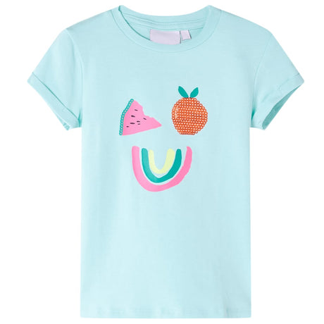 Vidaxl kindershirt 128 lichtzeeblauw