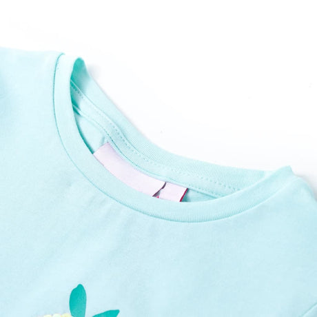 Vidaxl kindershirt 128 lichtzeeblauw