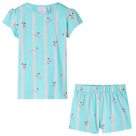 Vidaxl kinderpyjama met korte mouwen 116 blauw