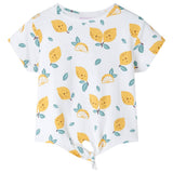 Vidaxl kindershirt met knoop in de zoom 92 ecru