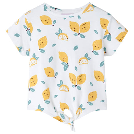 Vidaxl kindershirt met knoop in de zoom 92 ecru