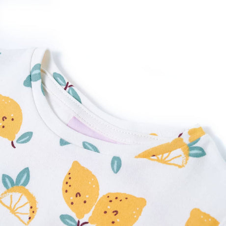 Vidaxl kindershirt met knoop in de zoom 92 ecru