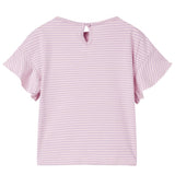 Vidaxl kindershirt met mouwen met ruches 104 lila