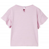 Vidaxl kindershirt met mouwen met ruches 116 lila