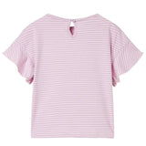 VidaXL Kindershirt met mouwen met ruches 128 lila
