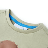 VidaXL Kindershirt met korte mouwen 128 lichtkakikleurig