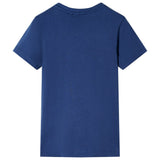 VidaXL Kindershirt 128 donkerblauw