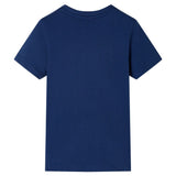 VidaXL Kindershirt 140 donkerblauw