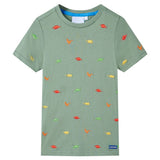 Vidaxl kindershirt met korte mouwen 104 kakikleurig