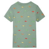 Vidaxl kindershirt met korte mouwen 116 kakikleurig