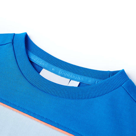 Vidaxl kindertrui 116 felblauw en lichtblauw