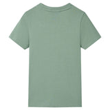 VidaXL Kindershirt met korte mouwen 116 kakikleurig