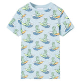 Vidaxl kinderpyjama met korte mouwen 116 lichtblauw