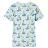 Vidaxl kinderpyjama met korte mouwen 116 lichtblauw