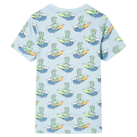 Vidaxl kinderpyjama met korte mouwen 116 lichtblauw