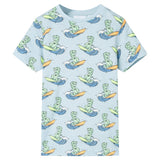 Vidaxl kinderpyjama met korte mouwen 128 lichtblauw