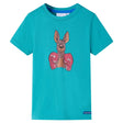 Vidaxl kindershirt met korte mouwen 128 donkermintkleurig