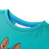 Vidaxl kindershirt met korte mouwen 140 donkermintkleurig