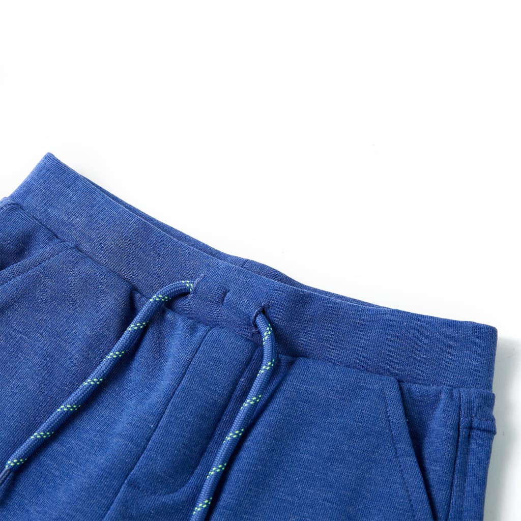 VidaXL Kindershorts met trekkoord 104 gemêleerd blauw