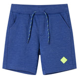Vidaxl kindershorts met trekkoord 116 gemêleerd blauw