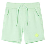 Vidaxl kindershorts met trekkoord 128 felgroen