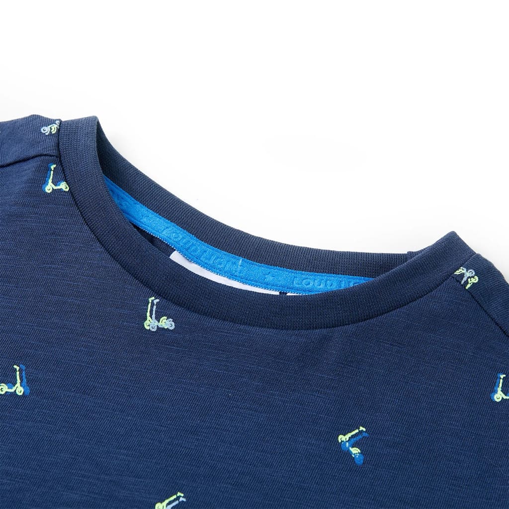 Vidaxl kindershirt 92 donkerblauw