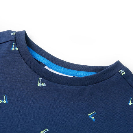 Vidaxl kindershirt 92 donkerblauw