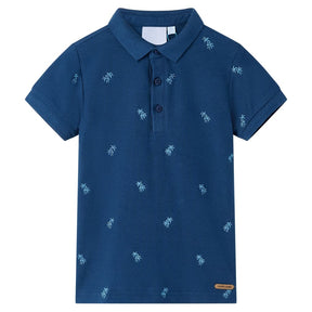 Vidaxl kinderpoloshirt 104 donkerblauw