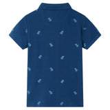 Vidaxl kinderpoloshirt 104 donkerblauw