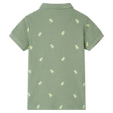 Vidaxl kinderpoloshirt 116 kakikleurig
