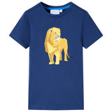 Vidaxl kindershirt 128 donkerblauw