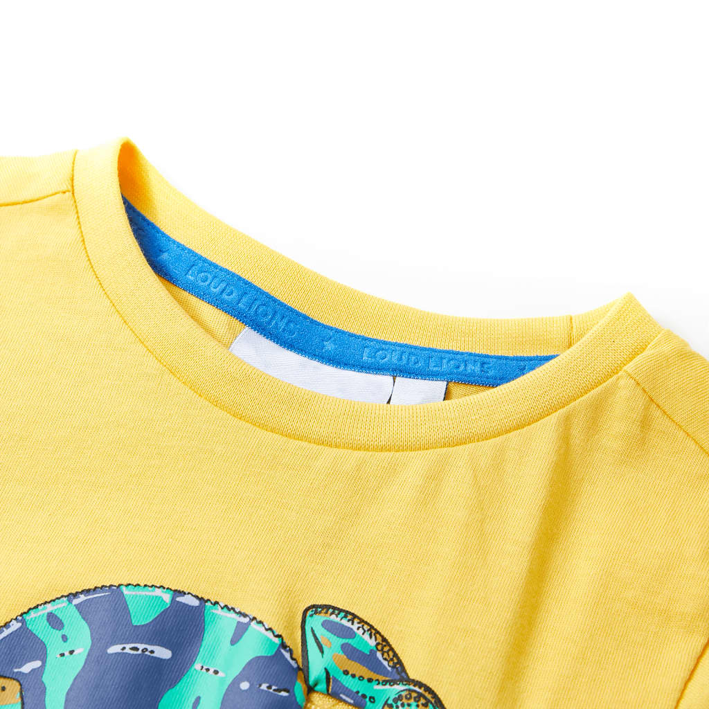 Vidaxl kindershirt met korte mouwen 116 lichtokerkleurig