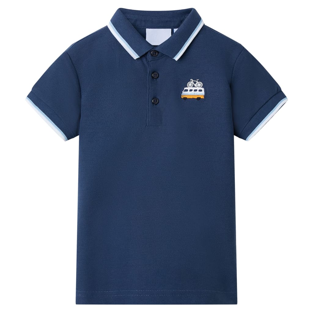 Vidaxl kinderpoloshirt 116 donkerblauw