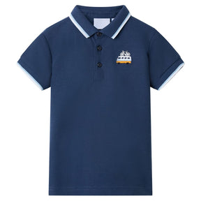 Vidaxl kinderpoloshirt 116 donkerblauw